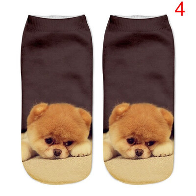 

3D Cartoon Animal Dog Printed Socks For Men Women Cute Unisex Ankle Socks