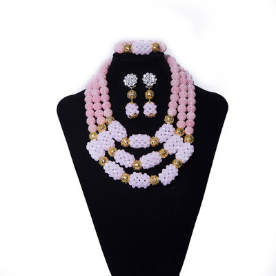 

Hot Red Festive Dubai Wedding Jewelry Set For Women African Pearl Jewelry Set Nigerian Bridal Crystal Beads Statement Necklace