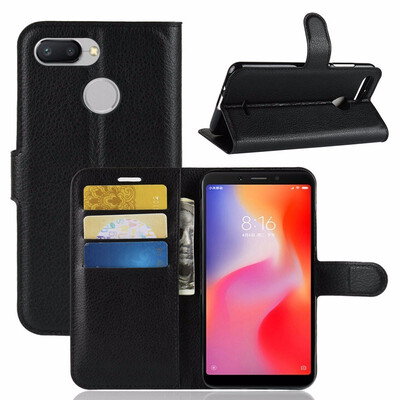 

for Xiaomi Redmi 6 WIERSS Wallet Phone Case for Xiaomi Redmi 6 Pro 3GB 4GB 32GB 64GB Flip Leather Cover Case Etui Fundas