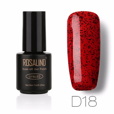 

ROSALIND Gel 1S Black Bottle 7ML Candy Bling D01-24 Gel Nail Polish Semi Permanent Nail Art UV LED Soak-Off Gel Varnish Manicure