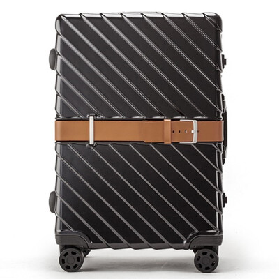 

PC Business Rolling Luggage Bags Aluminum Frame Alloy Spinner Wheels Airplane Suitcase Bag Carry Travel Trolley 20" 24" 28 Inch