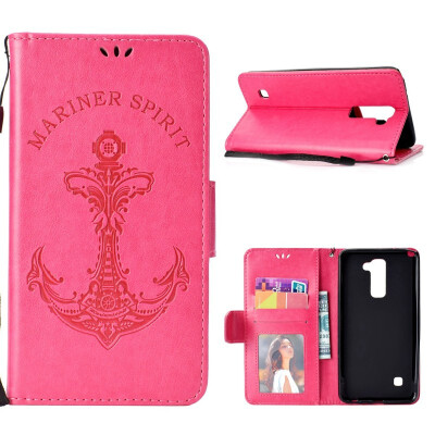 

MOONCASE LG V30 embossed mermaid anchor holster - rose red