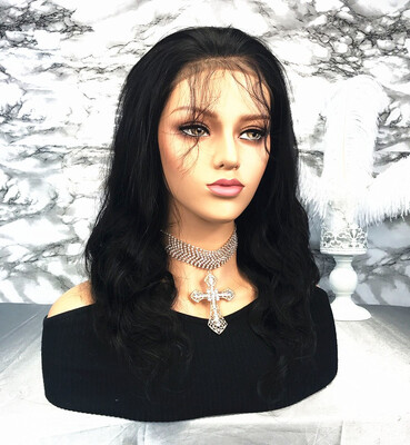 

T-top Hair Graceful Long Body Wave Human Hair Lace Front Wig With Baby Hair Bleached Knots For Ladies