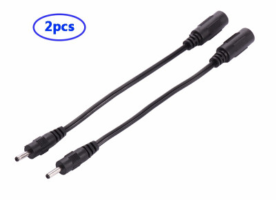 

COOLM 2PCS AC Adapter Cord 21mm x 55mm Female to Male DC Plug Extension Cable For LED CCTV Monitors