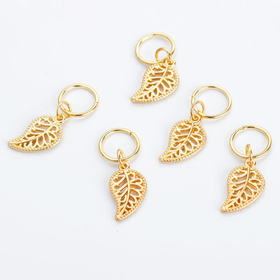 

10PC Hair Braided Ring Silver Circle Leaf Clip Hairpin Jewelry Design Dreadlock Hoop Circle Hair Accessories