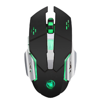 

HXSJ M70 24G Wireless Rechargeable Mouse with with Six Buttons And Seven Colors of The Breathing Light 2400DPI Resolution 4 Adjus