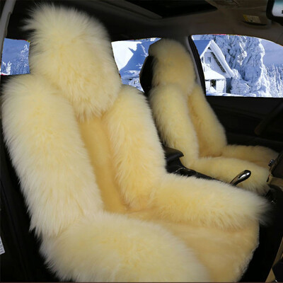 

100 Australian Pure Natural Wool Seat Cover12 Colors Winter Car Cushion5 Seats Whole Vehicle CoverFree Shipping For Russian