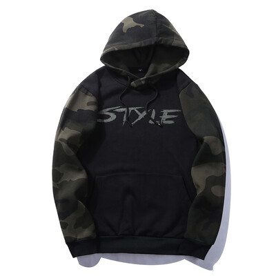 

Fashion Mens Autumn&Winter Sweater Camouflage Hooded Jacket Large Size