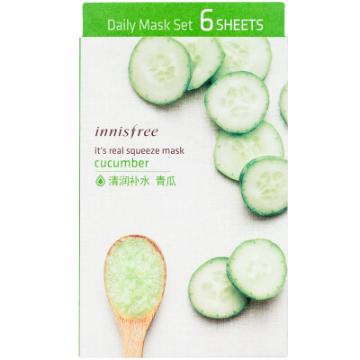 

(Innisfree) really fresh moisturizing mask - cucumber 20ml * 6 (moisturizing moisturizing sleep skin care skin care products)