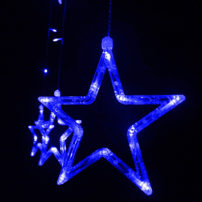 

12 LEDs Star Shape String Light Holiday Party Wedding Decoration Lamp Waterproof IP44 the light can be on in the rainy