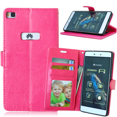 

MOONCASE Case for Huawei Ascend P8 Folio Flip Leather Wallet Card Slot and Foldable Stand Feature Pouch Cover