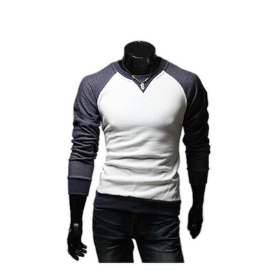 

Zogaa New Korean Men's T-shirt Raglan Sleeve Matching Color Slim
