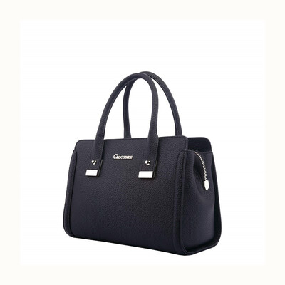 

Womens Leather Shoulder Tote Black One Size