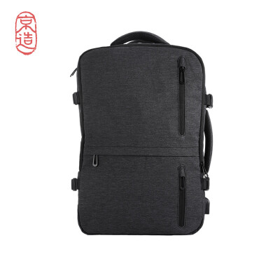 

Beijing made multi-function computer travel backpack flower gray