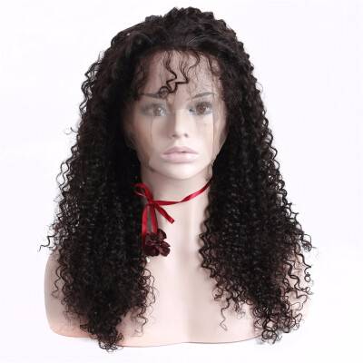 

HVDIVA 13x4 Lace Front Human Hair Wigs For Women Natural Black Color Pre Plucked 130 Density Remy Brazilian Curly Human Hair Wig