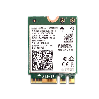 

1730Mbps Wireless 9260NGW Wifi Network Card For Intel 9260AC Dual Band NGFF 80211ac Wi-fi Bluetooth 50 for Laptop Windows 10