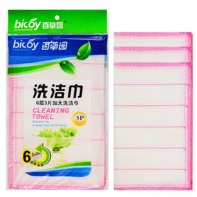 

Baicao Park cleaning dishwashing wipes 6 layer 3 pieces 28cmx28cm