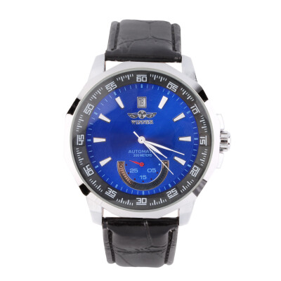 

Men Classic Automatic Mechanical Wrist Watch Synthetic Leather Strap Watches