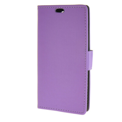 

MOONCASE Simple style Leather Wallet Flip Card Stand Back Case Cover for LG MAGNA Purple