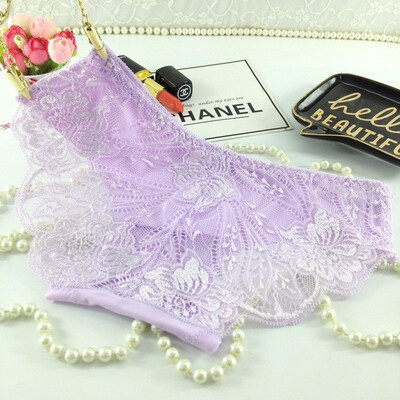 

2018 New Women Lace Sexy Panties Luxury Seamless Solid Underwear Low Waist Woman Briefs Female Slim Breathable Ladies Underpants