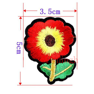 

1 Pcs Top New Brand Patches Bird Red Rose Flower Embroidered Patch DIY Iron On Sew On Fabric Repair Clothing For Wedding Patches