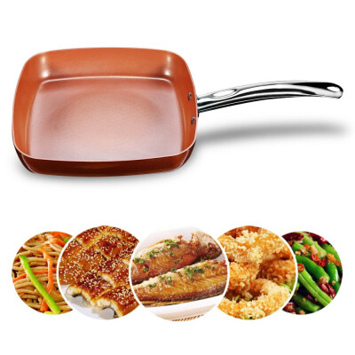 

Non-stick Copper Square Frying Pan Skillet with Ceramic Coating Oven Dishwasher Safe