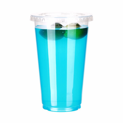 

OTOR 500ml660ml Disposable Juice Cups with Lids PP Clear Cup for Hot & Cold Drinks Iced Coffee Bubble Boba Smoothie 100pcs