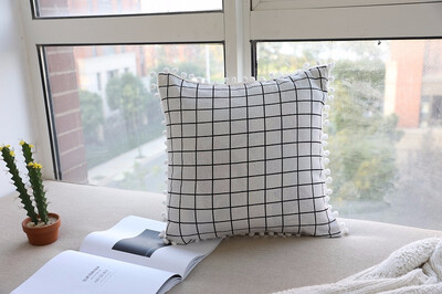 

pillow cushion sofa lumbar pillow chair back cushion car household almofada decorativa Cotton Pear Flower Ball Pillow Covers