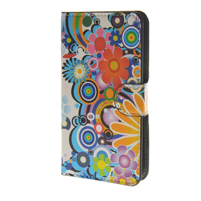 

MOONCASE Flower style Leather Wallet Flip Card Slot Stand Pouch чехол для HTC Desire 620 A01