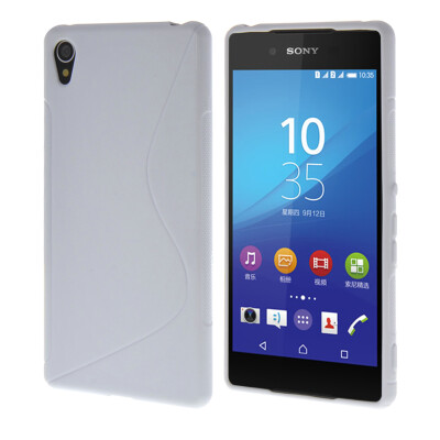 

MOONCASE S - Line Soft Silicone Gel TPU Protective Case Flexible Shell Protective Case Cover for Sony Xperia Z4 White