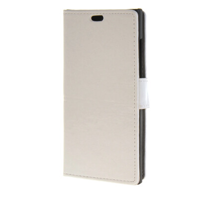 

MOONCASE Leather Wallet Card Slot Bracket Back Case Cover for BlackBerry Leap White