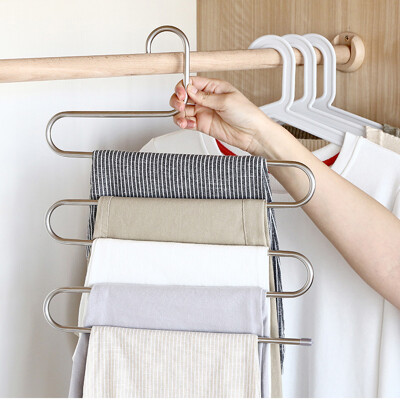 

Maybelline stainless steel multi-function -type magic pants rack scarf rack belt frame multi-purpose