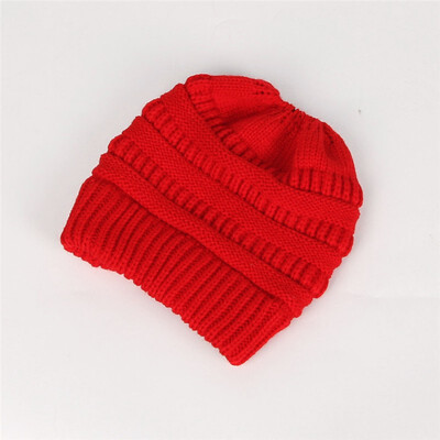 

Winter Knitted Wool Cap Women&Men Casual Hip-Hop Skullies&Beanie Warm Hat
