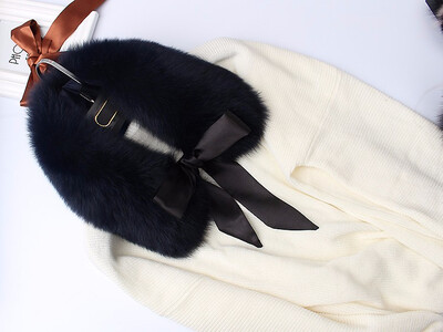 

2018 the new hot selling fox fur collar the natural fox fur collar the real fur collar child the winter fur scarf ribbon