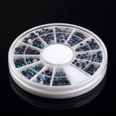 

3D Nail Art Tips 300pcs Crystal Glitter Rhinestone DIY Decoration + Wheel