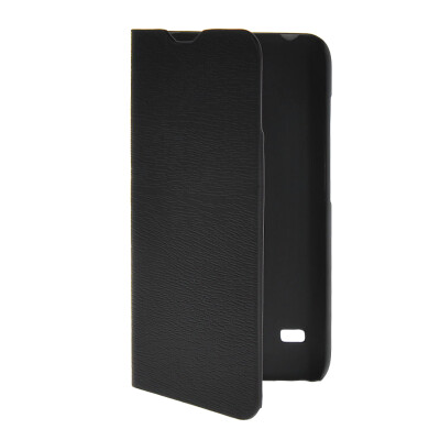 

MOONCASE Slim Leather Side Flip Wallet Card Slot Pouch with Kickstand Shell Back Case Cover for Huawei Ascend Y550 Black