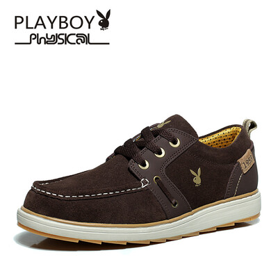 

PLAYBOY brand NewEngland styledCasualNubuck upperLeather sneakerMens shoes