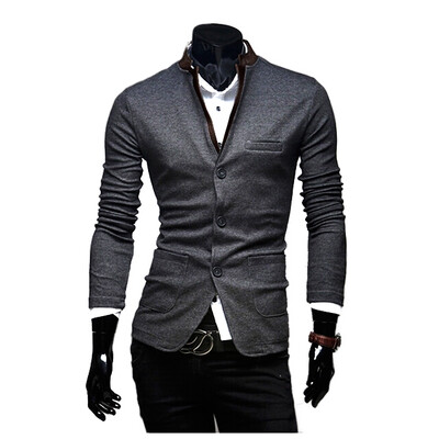 

Zogaa Men's Suit New Slim Stand collar Single-breasted