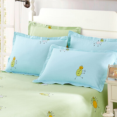 

Sheng Wei bed products cotton pillow sets of cotton pillow sets of single loaded 48 74cm small beetles blue