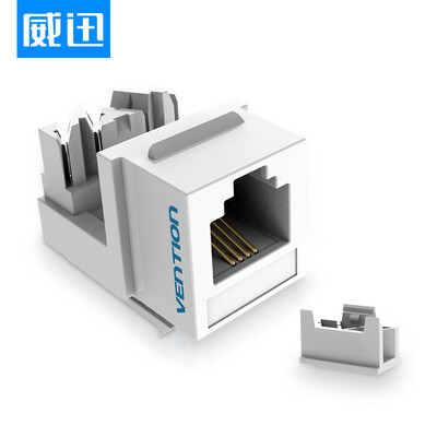 

VENTION engineering-grade telephone voice module RJ11 free gold-plated telephone line 4-core 2-core communication socket connector compatible with 86 panel 5 pack IPQW0-5