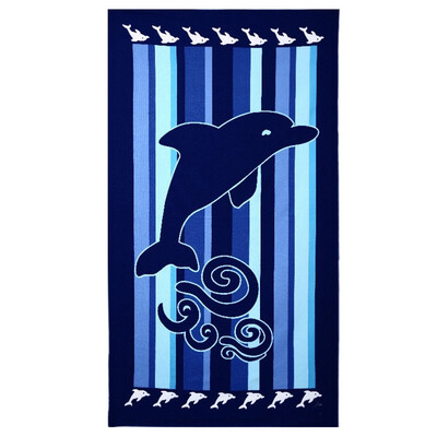 

UpperX Luxury Bath Towel Super-absorbent Microfiber towels Beach Towels Soft Microfiber Environmental Printing TowelsDolphin