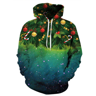 

QYDM0153Mens Hoodie 3D Printed Women Pullover Sweater