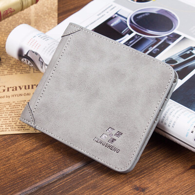 

Mens wallet European&American Vintage Wallet fashion scrub horizontal Wallet