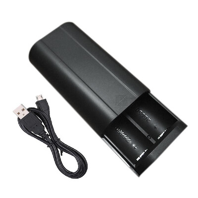 

DC5V 10W 2 Slots 18650 Rechargeable Battery Charger Dual USB Charging Port LCD Display