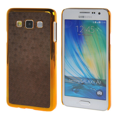 

MOONCASE Galsxy А3 Дело Золото Chrome Шкала фильмы стиль Твердый переплет чехол для Samsung Galsxy A3 кофе
