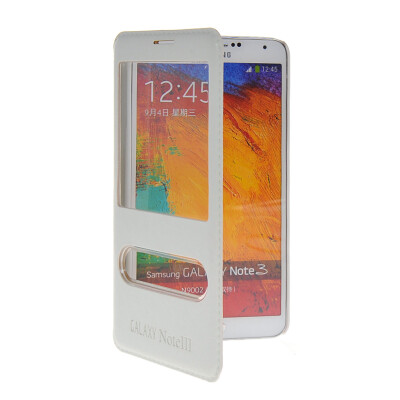 

MOONCASE View Window Leather Side Flip Pouch Stand Shell Back ЧЕХОЛ ДЛЯ Samsung Galaxy Note 3 N9000 White