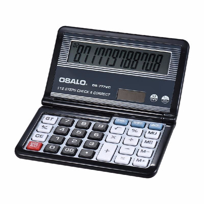 

Folding Desktop Electronic Calculator 12 Digits 112 Steps Check & Correct Battery & Solar Dual Powered Larger Display for Home Sch