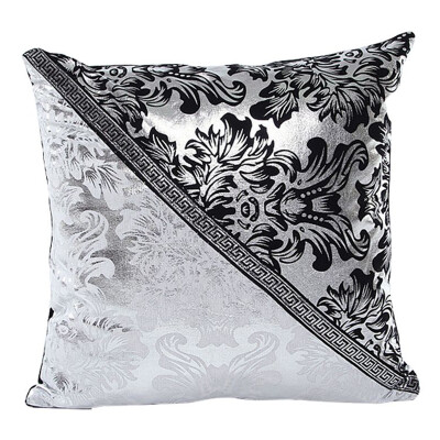 

Cntomlv Vintage Black Silver Floral Cushion Cover Throw Patchwork Pillow Case Car Sofa Decor Pillowcase Home Decorative Pillow