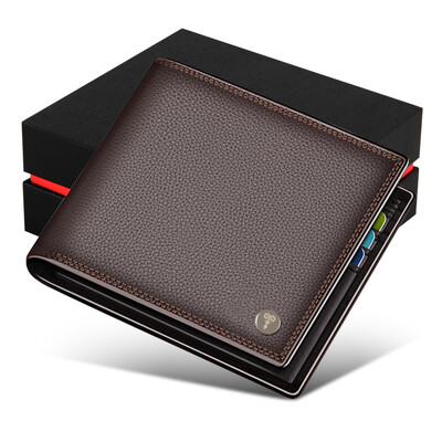 

Hengyuanxiang wallet mens leather long classic wallet gift box card holder wallet long black HJQ18AA00103