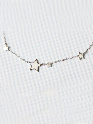 

ONICE 925 Sterling Silver Necklace with Zincron Star Pendant WQX014